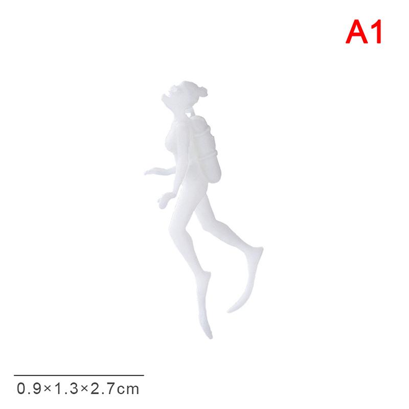 1 Stück Ungemalte Miniaturfiguren Meeres Taucher Actionfiguren Modell Unterwasser Tauch Deko Zubehör Figur Spielzeug Aquarium