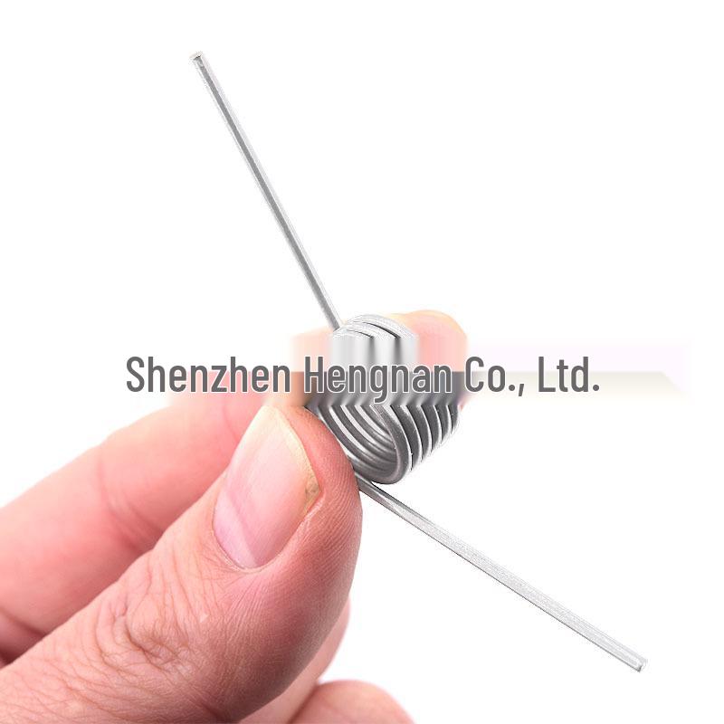 304 Stainless Steel Right-Hand Torsion Spring, 0.7mm Wire, 3.5-4.0mm Outer Diameter, Torque Range 60°-180°.