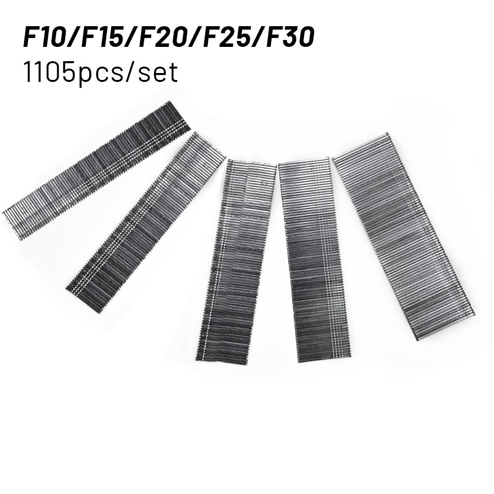1105 Stück F15/F20/F25/F30 Nagelpistole Gerade Stifte Rostfreier Stahl Heftklammer Nagler Klammern Für Möbel DIY Holzbearbeitungswerkzeuge