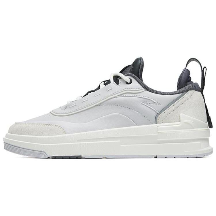 

New Anta Bump Anti-Slip And Wear-Resistant Balance Low-Top Skateboard Shoes Men s Light Silver Gray White 912248068-2 40.5