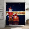 Tu Christmas Shower Curtain Santa Claus Festive Holiday Decor Bathroom Set Waterproof Xmas Backdrop Home Decor Gift
