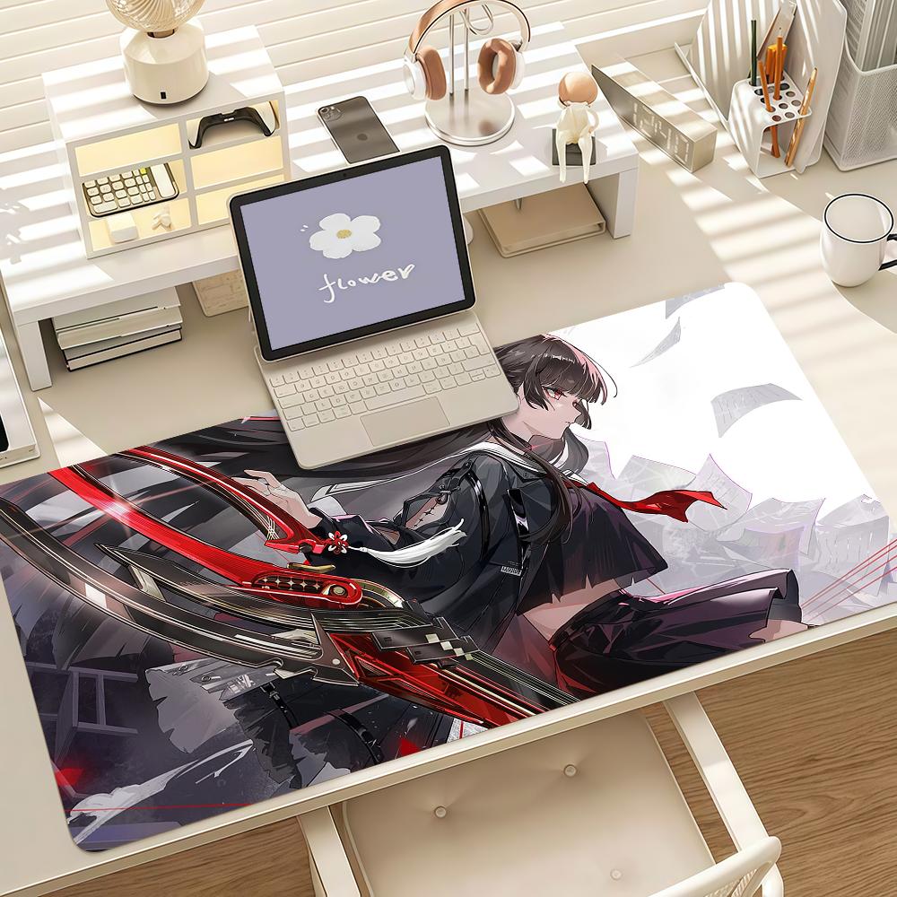 Game Wuthering Waves Chisa Mouse Pad Anti Slip Rubber Edge Locked Thickened Laptop Gaming Desk Mat