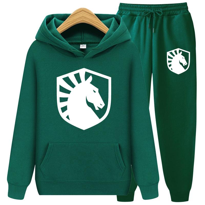 Spring Hoodies Set Sweatshirt+Sweatpants Suit Autumn Winter Warm Tracksuit Sets Women's Classic Hooded Outwear Sets