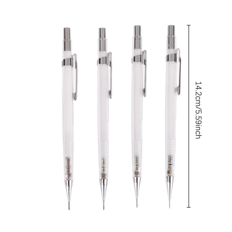 Simple Transparent Mechanical Pencil 0.3 0.5 0.7 0.9Mm Automatic Pencil Lead Refill Art Painting Writing Supplies Stationery