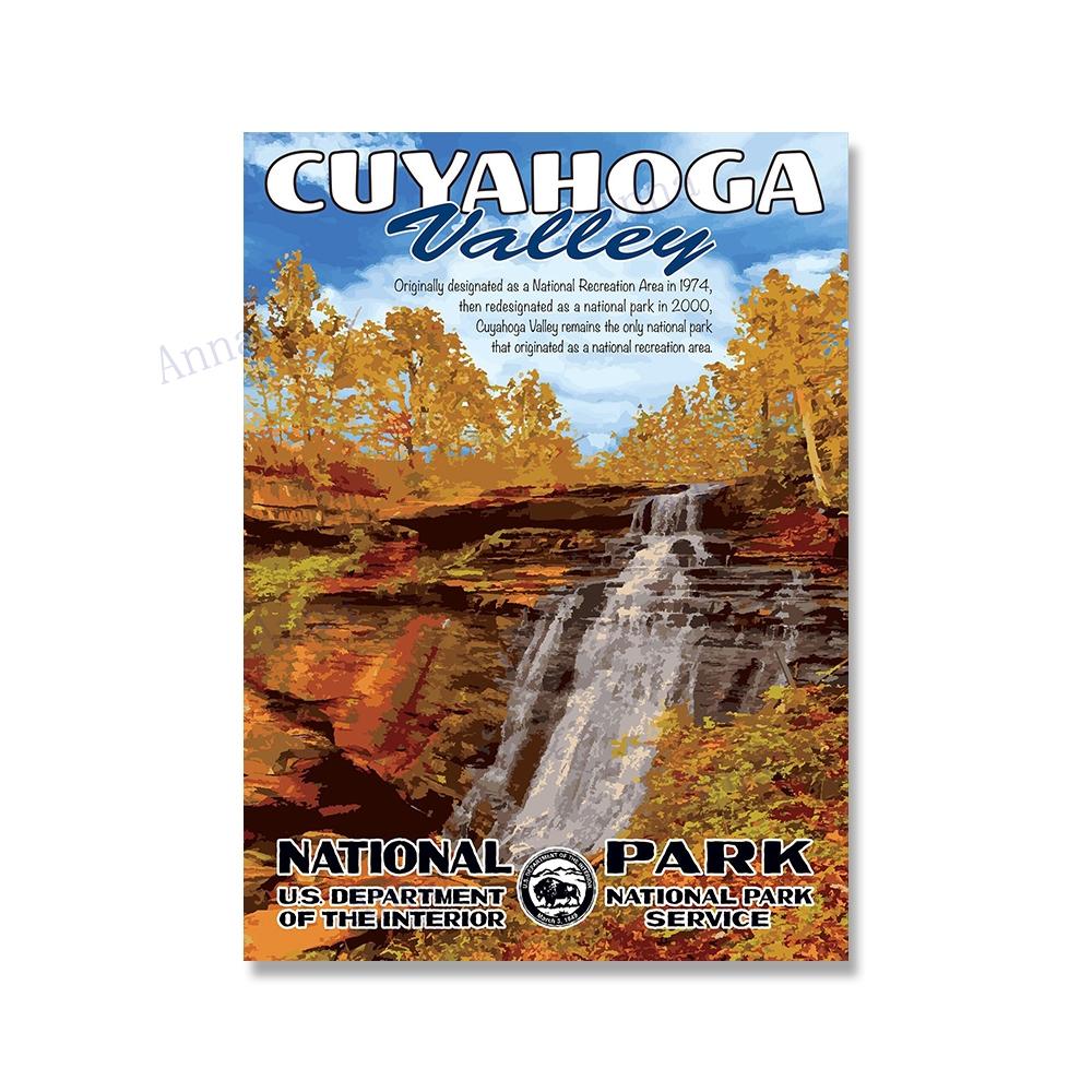 National Park Print Mountain Vintage Art Canvas Painting Travel Cities Posters Retro Landscape Wall Art Picture for Living Room