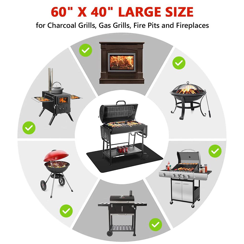 Deck Protector Oilproof And Waterproof Grill Mat For Outdoor Widely Used Heated Floor Mat