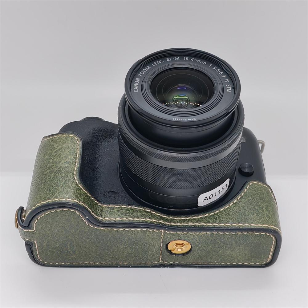 PU Leather Camera Half Case for Canon EOS M50 M50II M50 Mark II Battery Opening Bottom Cover