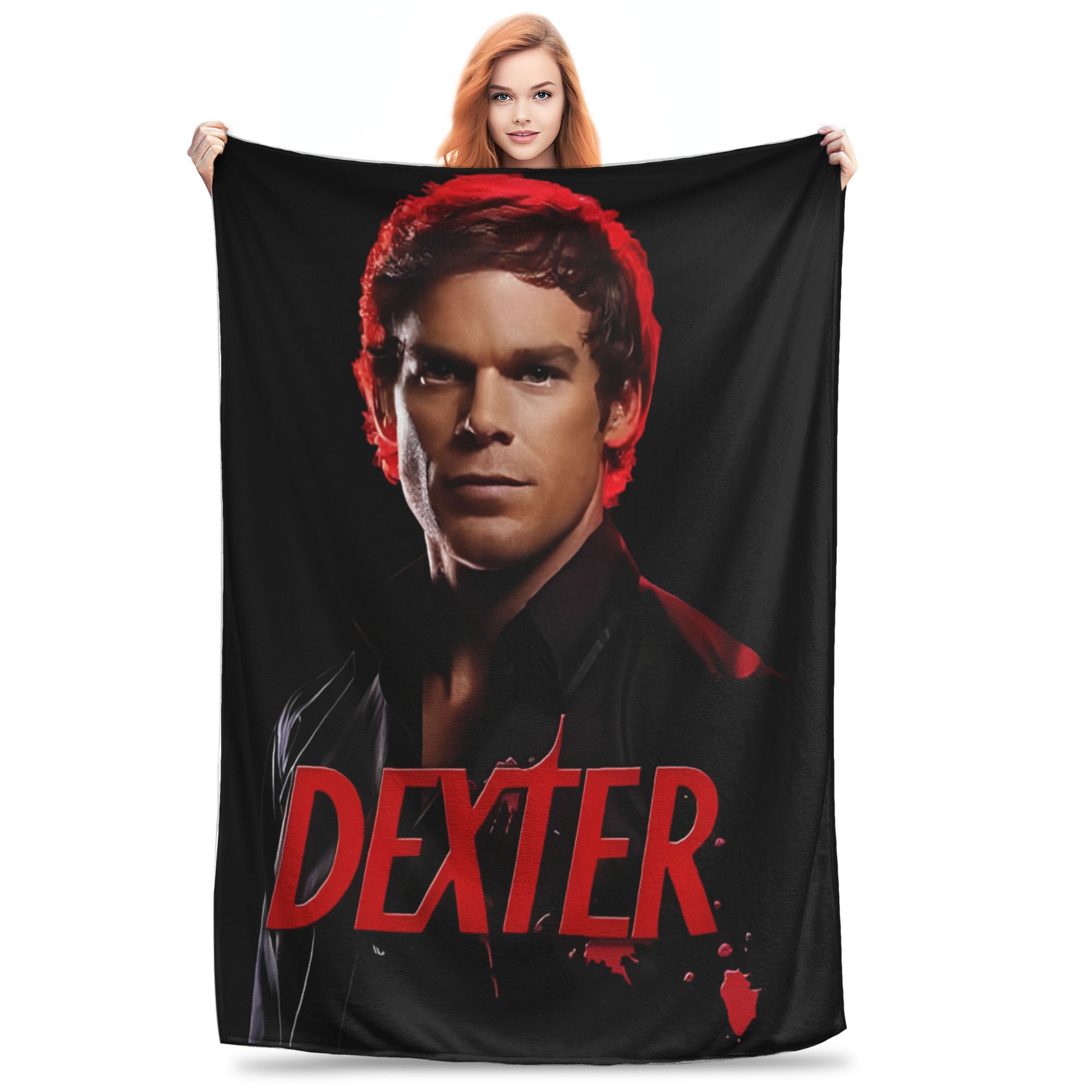 

Hello Dexter Morgan stare Blanket Multiple Sizes Soft Fuzzy Plush Throw Blankets for Couch Sofa and Bed 75x90cm