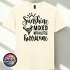 Sassy Slogan TShirt Sunshine Mixed with A Little Hurricane Tee Fun Novelty Gift