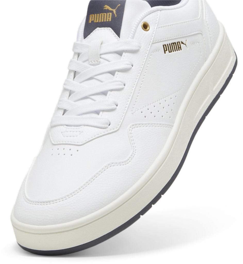 Кроссовки Puma Court Classic белый/галактический серый/золотой