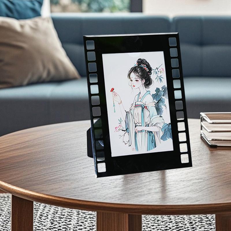 WTEMPO Retro Black Photo Frames Can Be Placed Vertically or Horizontally Home Decor Desktop Photo Holders for Collage Photo Poster Artwork Display