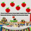 10Pieces Bright Apples Shape Honeycomb Hanging Ornament Tear Resistant Paper Craft For School Office Party Seasonal Decorations