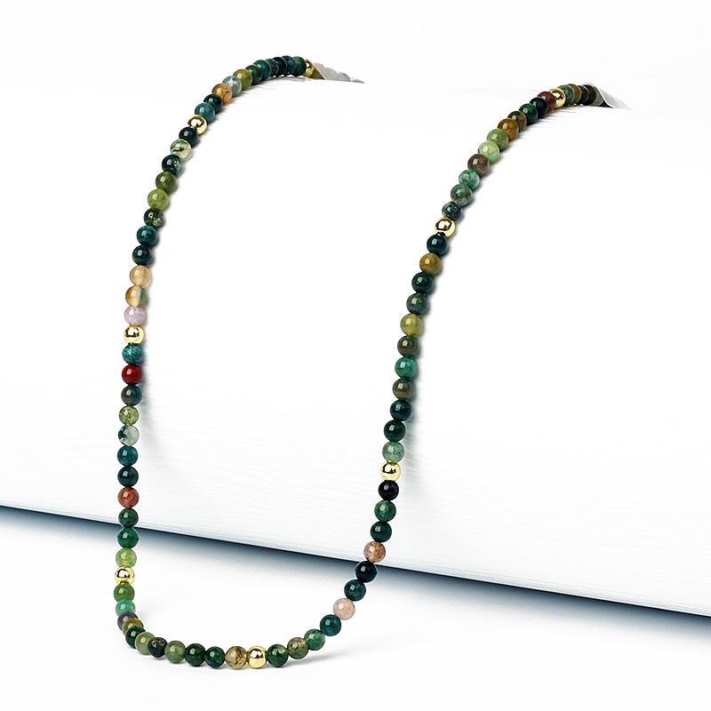 Reiki Nature Stones Necklaces for Women Fashion 4mm Bead Agates Quartz Crystal Lapis Lazuli Choker Men Female Jewelry Party Gift