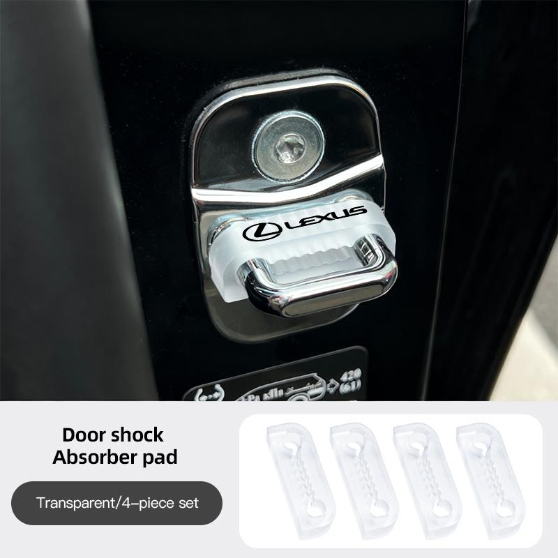 crdhnz1 4Pcs Car Door Lock Buckle Protective Cover Shock Absorber For Lexus Ct200h IS300h RX400h RX350 RC RX450h GS RX RX270 NX300h UX