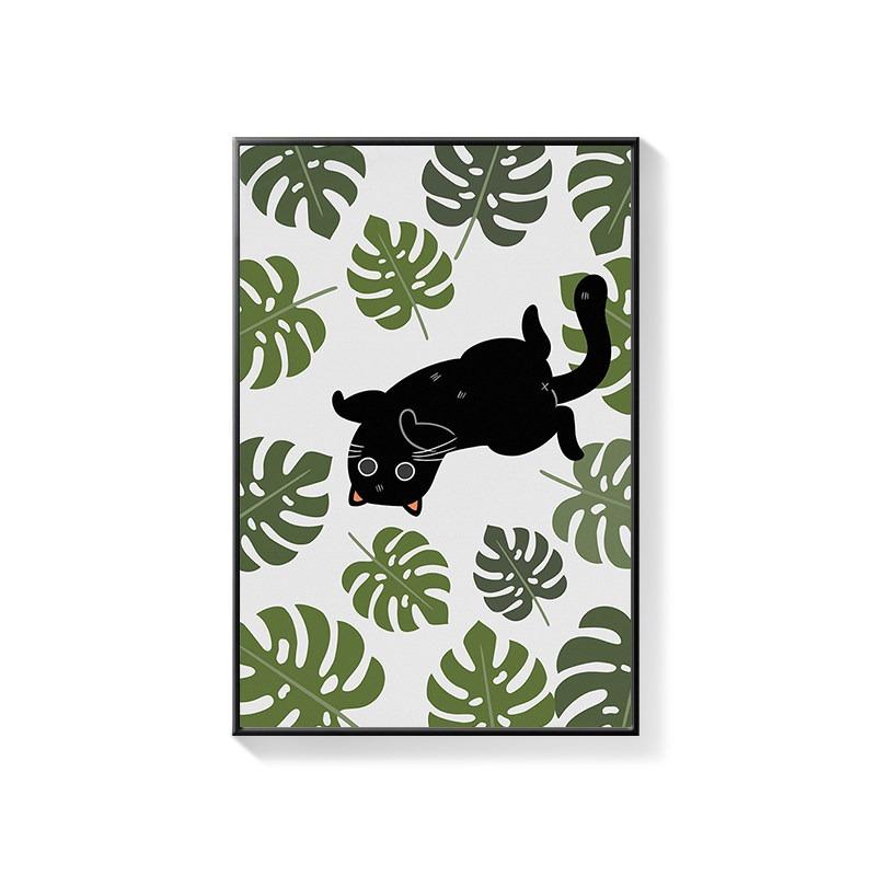 

Bathroom Decorative Painting Cat American Retro Toilet Bathroom canvas Painting Wall Art Poster for Modern Bathroom Home Decor 20x30cm