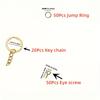 20/48cs/Lot Keychain Open Jump Rings Jewelry Making Accessories Kits for DIY Key Chain Key Ring Pendants