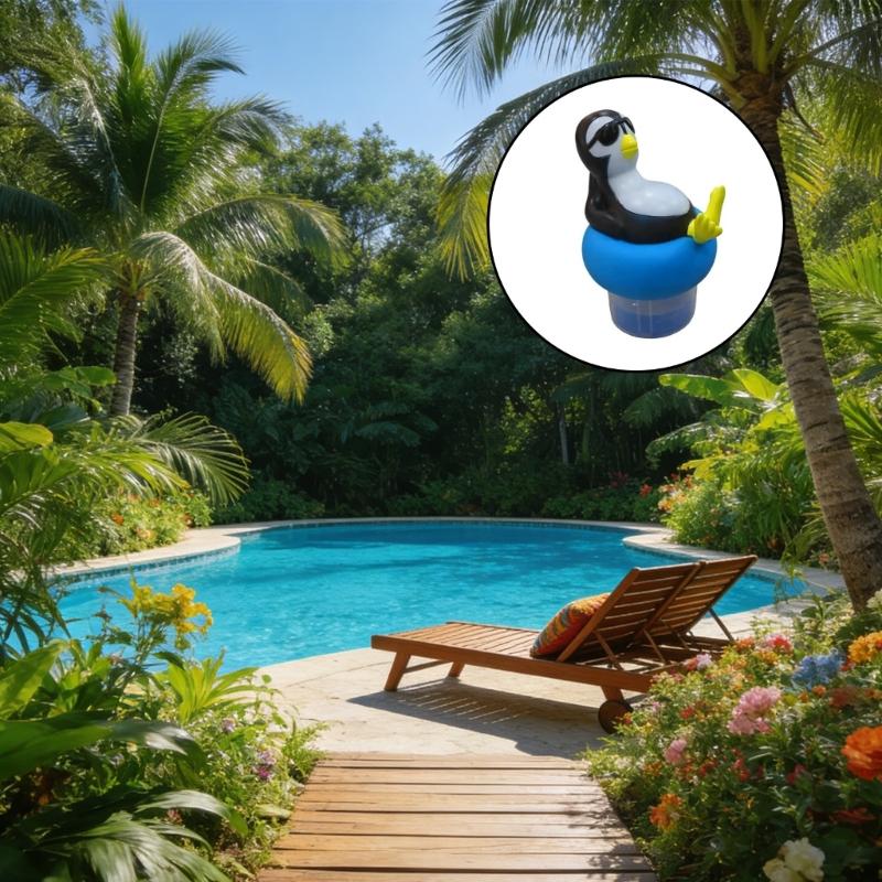 Easy Rotating Floating Chemical Dispenser For Chlorine Tablets With Foldable For Space Saving Storage Convenience