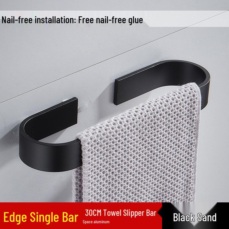 Jessite No-Drill Wall-Mounted Aluminum Towel and Slipper Rack