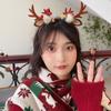 Plastic Antlers Headband Plush Ball Christmas Elf Headband Cute Christmas Headband  Party