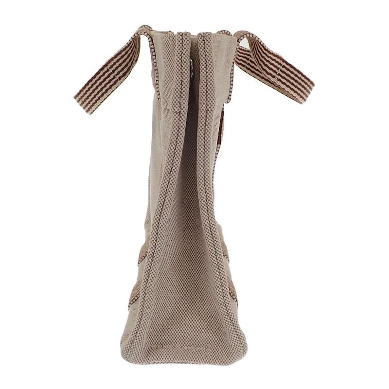HERMES   Tote Bag beige/Brown canvas Women