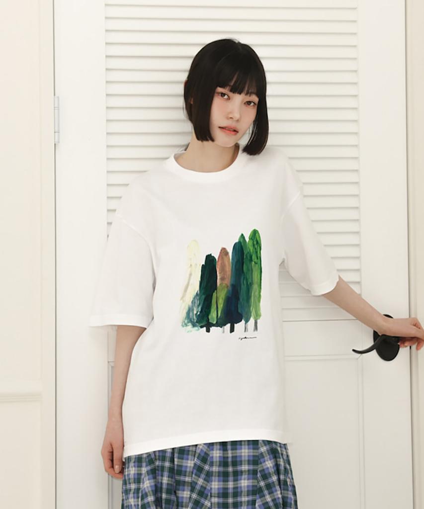 Artist Ttunu Ayaka, Trees In Makinogaike Park Short-Sleeved T-Shirt