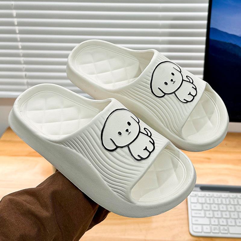 New Summer Sandals and Slippers Female Home Soft-soled Non-slip Dog Cartoon Slippers Cartoon Slippers Male Summer