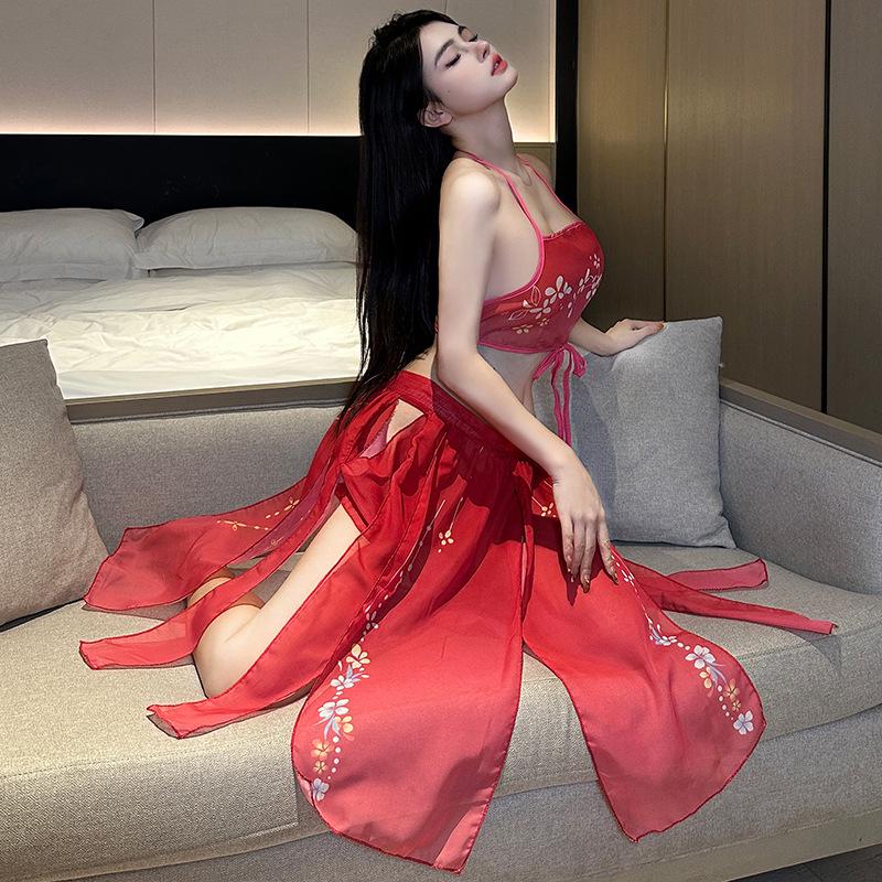 Ancient Style Plus Size Halterneck Hanfu Lingerie Set