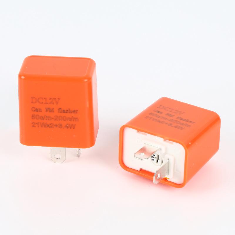 Universal 12V Motorcycle LED Flasher with Adjustable Frequency, Two-Pin