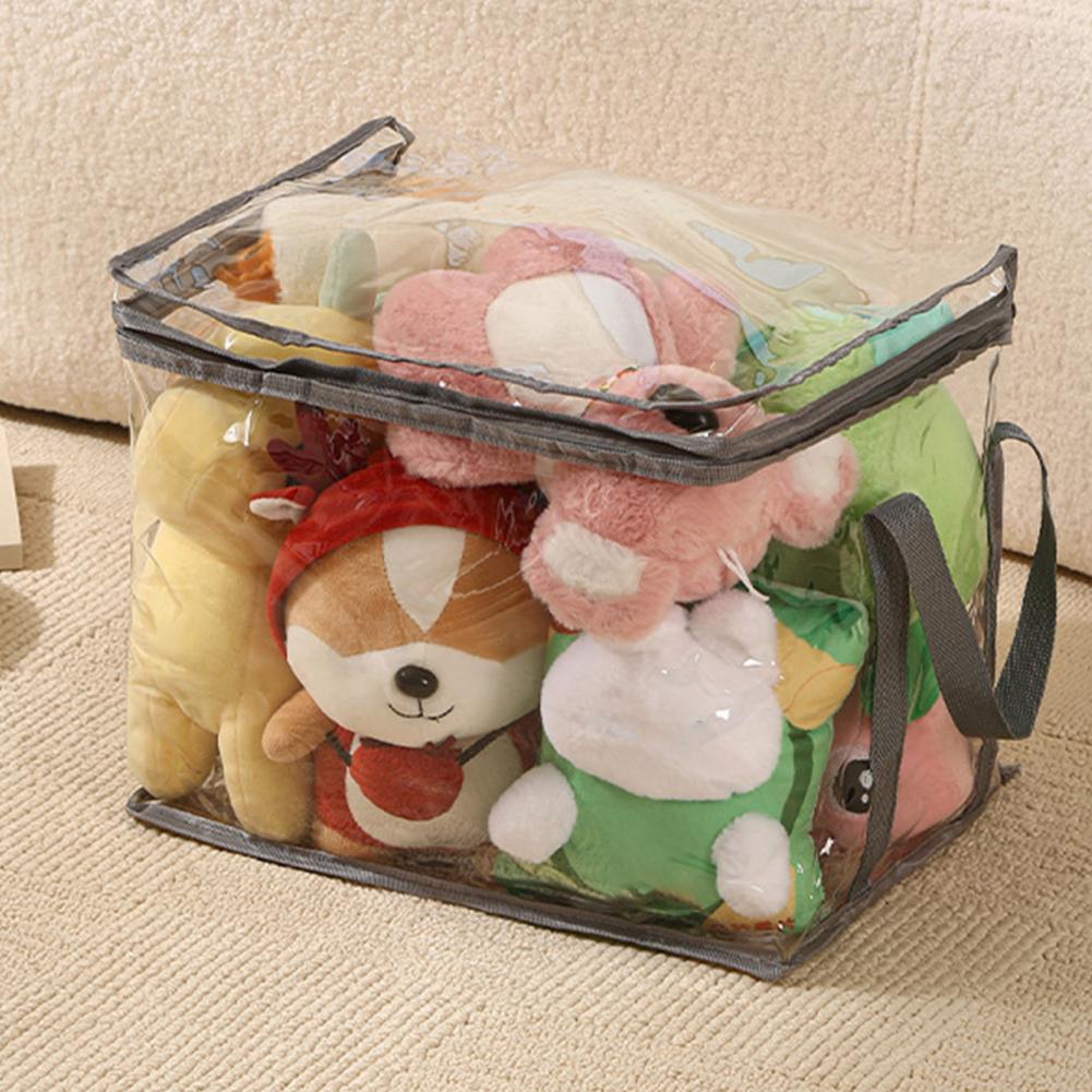 Organizer Bag Capacity Waterproof Toy Storage Bag with Easy-to-clean Zipper Multifunctional Clear Container for Toys Accessories
