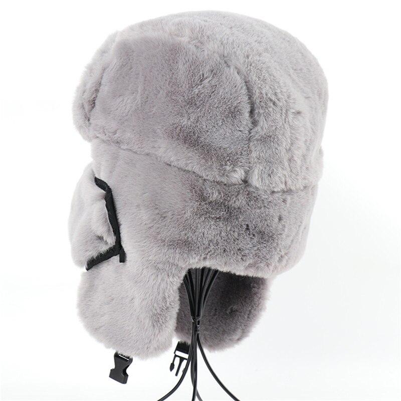 Warm Pink Ski Earflaps Mask Soviet Hat 