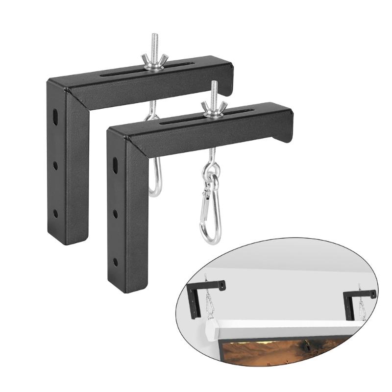 Adjustable Projector Screen L Brackets, 6Inch Wall or Ceiling Mount with Extension Hooks, Supports up to 80 Pounds