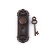 Carino Vintage Divertente 1/12 Scala Casa delle Bambole Miniatura Serratura Porta e Chiave Casa delle Bambole Fata Mini Porta Retro Metallo Accessori Fai da Te