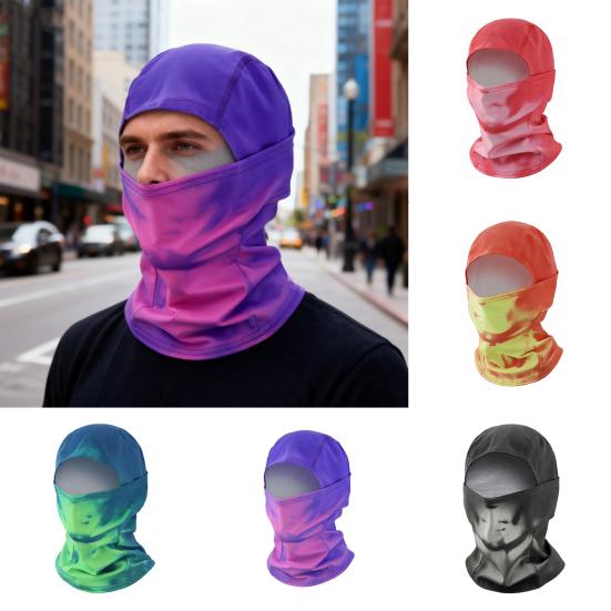 Heat-Sensitive Hooded Hat Color-Changing Fabric Opening Design Elastic Fit Temperature-Sensitive Hood Heat-reacting Outdoor Headwear