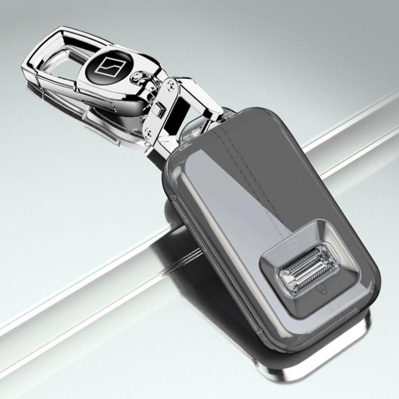 For Geely Zeekr 9X Car Key Fob Cover Transparent Case Soft Tpu Car Key Case Bag Buckle Key Fob Shell Protector Car Accessories