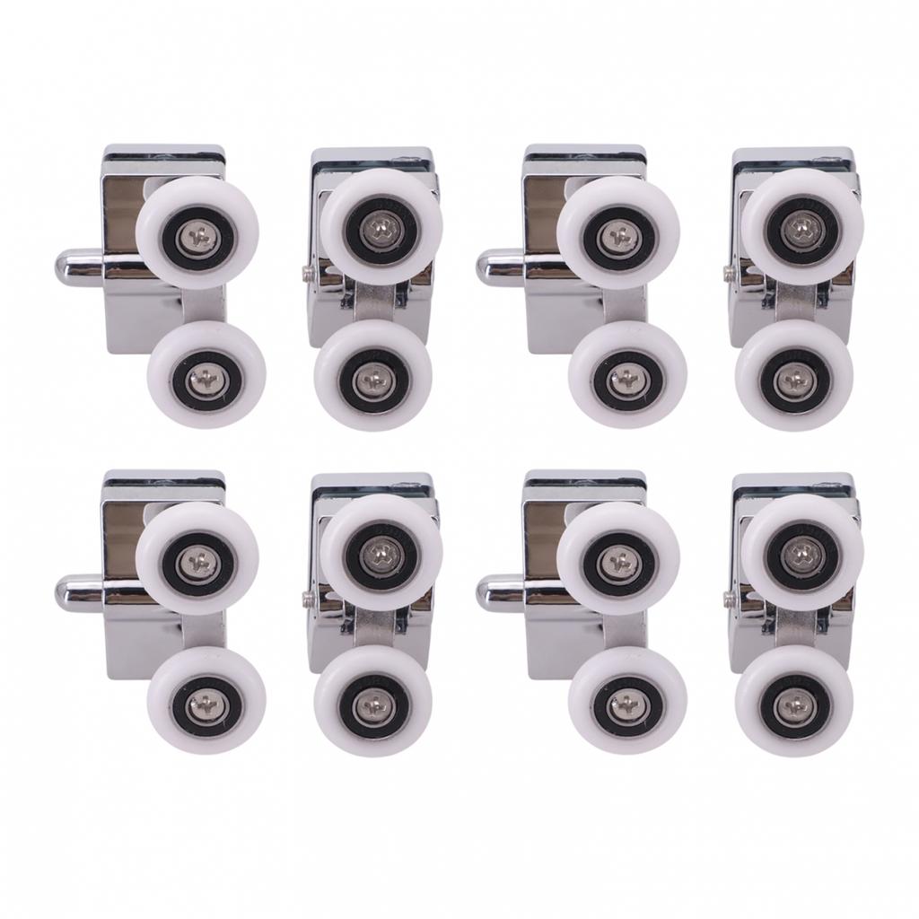 8PCS Twin Shower Screen Door Rollers/Runners/Wheel Top & Bottom 23mm Replacement