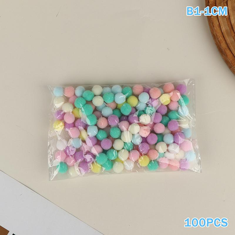 

100Pcs 10/15/20/25/30Mm Fluffy Soft Pom Poms Pompoms Ball Handmade Kids Toys Wedding Christmas Decor Diy Sewing Craft Supplies B1