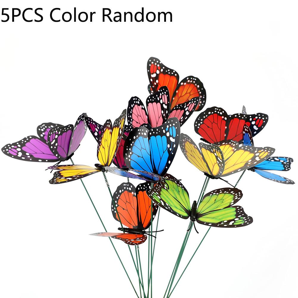 

5-50 шт. красочных колышков для бабочек, декоративные водонепроницаемые колышки для сада с бабочками, принадлежности для вечеринок в виде бабочек, колышки для сада