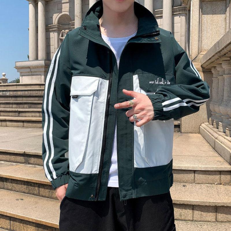 Youth Boutique Jacket Spring Regular Hooded Coat Casual Loose Workwear Comfortable Trend Parka Large Men