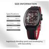 Forsining Men Fashion Motorcycle Street Hipster Hollow Mechanical Watch
