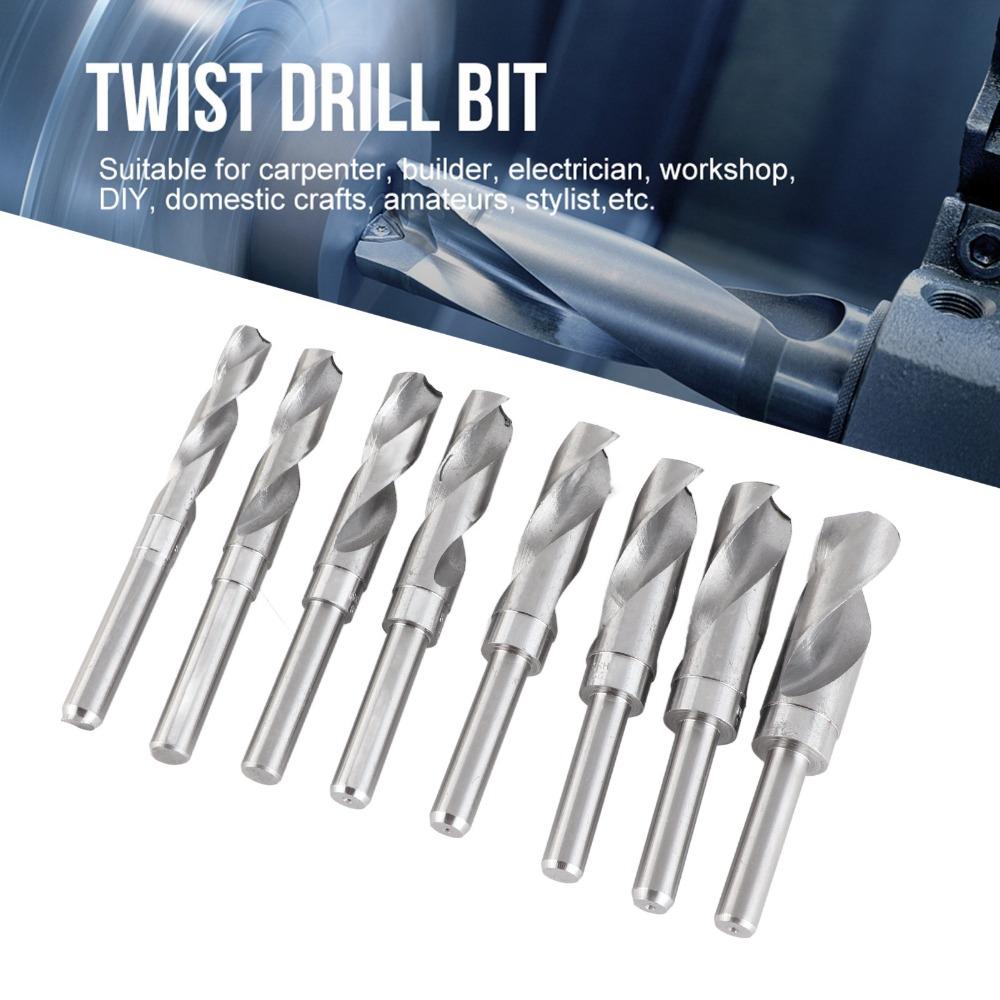 8pcs Round Shank Twist Drill Bit Set Polished Surfaces Drill Bits Kit  Workshop Use
