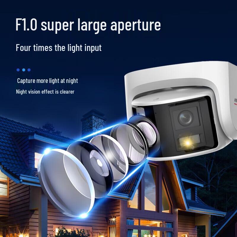 HIKVISION 4MP 180° Panoramatická Full-Color IP Kamera s Dvojitým Objektivem a PoE