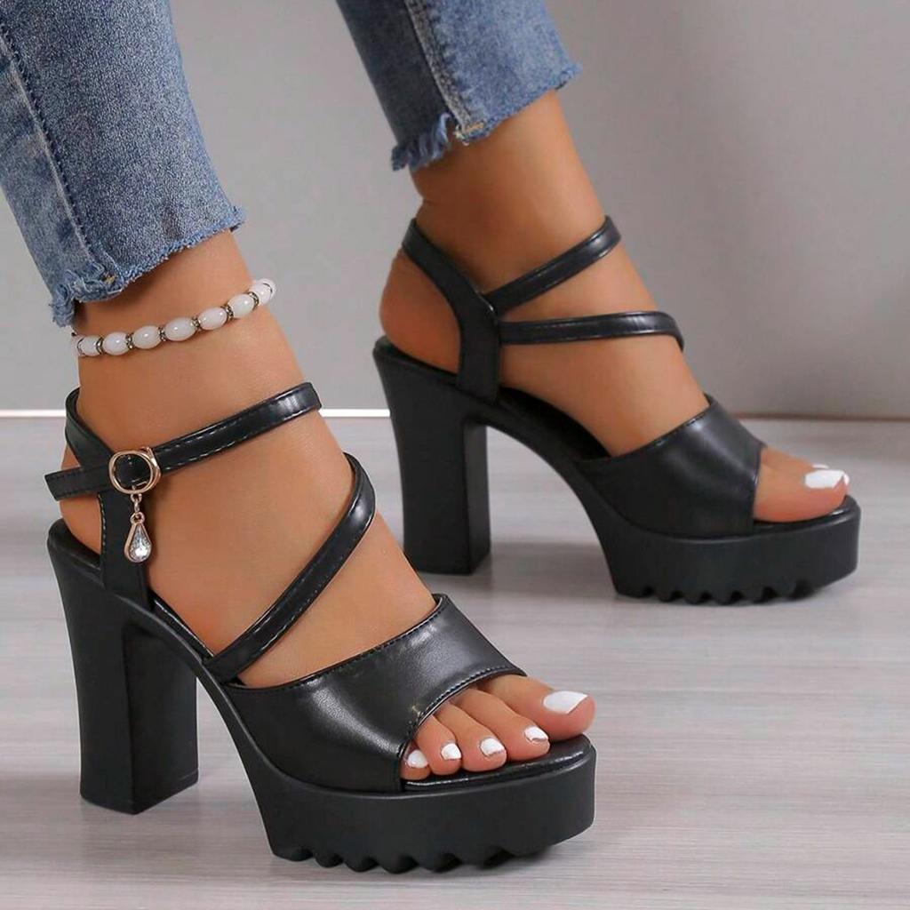 Womens High Heels Platform Wedge Sandals Women'S Flip Flops Chunky High Heels Opentoe Block Dress Bridal Sandalias De TacóN