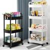 Multi-layer snack storage rack for kitchen bathroom and bedroom mobile storage cart with wheels organizer home accessories