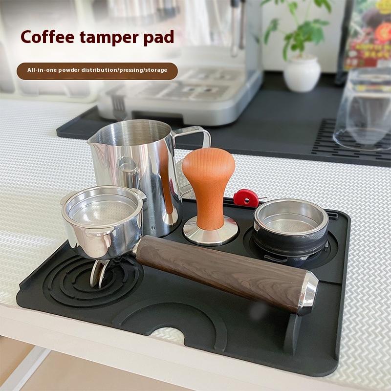 Coffee Tamping Mat Silicone Non Slip Holder Pad Coffee Press Cushion Tool Coffee Accessory Tamp Station Mat For Home And Cafe