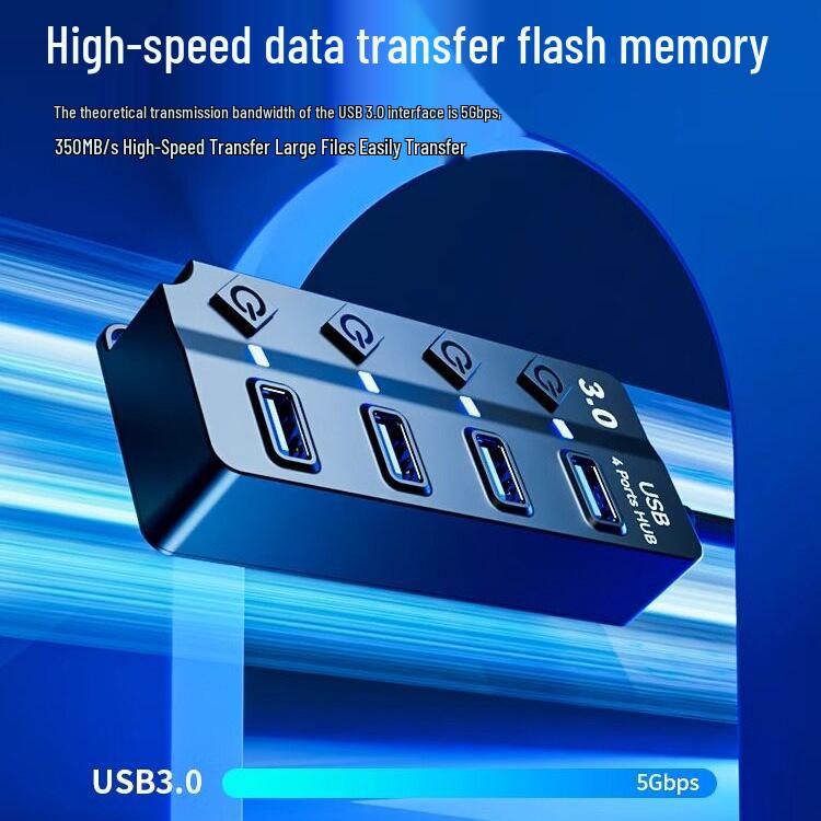 USB 3.0 Multi-Port Desktop Adapter - 4/7 Ports Extension Cord
