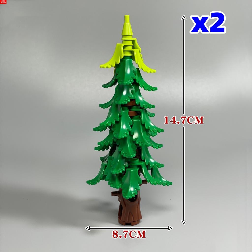 Non-Toxic Moc Bricks Height About 147Mm Pine And Cypress Snowfield Ice Skiing Winter Park Secene Educational Building Blocks Kids Toys