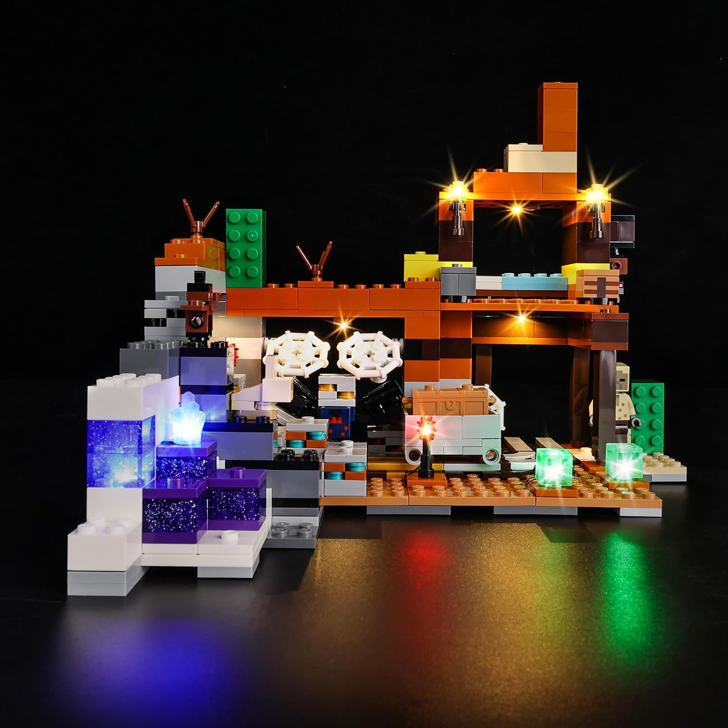 Kyglaring LED Lighting Kit, Compatible with Lego 21263,Compatible with Lego The Badlands Mineshaft Playset Set,(Lego Sets Not Included), 21263-cv