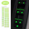 1/2PCS Car Styling Window Switch Luminous Stickers Nighting Glowing Button Auto Stickers Universal Green Orange Blue