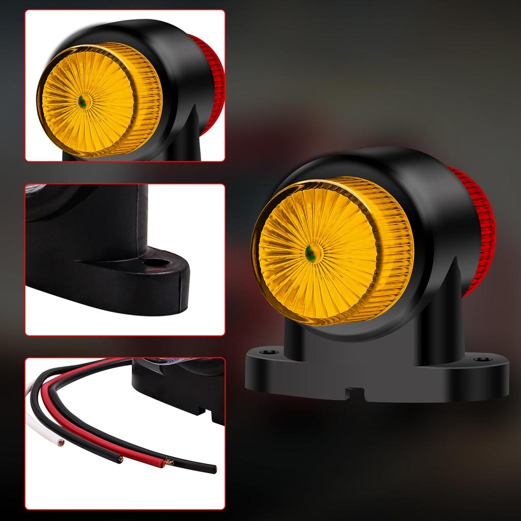 Ygmylandbb LED Side Marker Lamp for Trucks, 8LED Double-sided Emission,