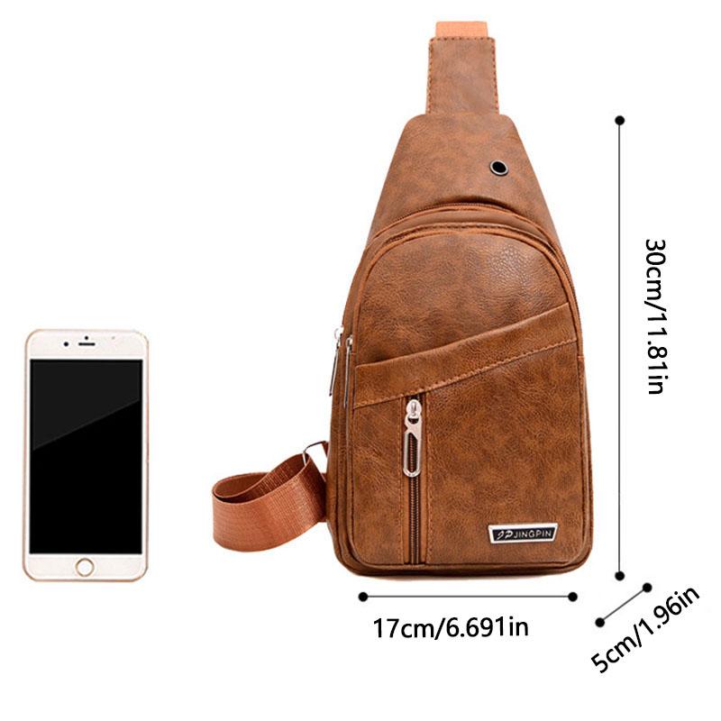 Fashion sports crossbody shoulder bag, large capacity men's chest bag, crossbody bag, small backpack